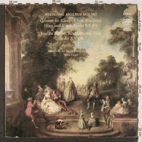 Mozart,Wolfgang Amadeus: Quintett es dur KV 452,Trio KV 498, Eterna (7 29 186), DDR, 1989 Typ: LP Best.-Nr.: K1525 Preis: 6,00 Euro.