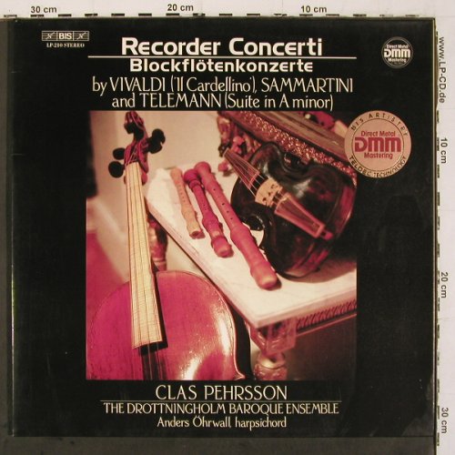 V.A.Baroque Recorder Concerti: Vivaldi,Sammartini,Telemann, Foc, BIS (LP-210&sol;76.26405), D, 1982 Typ: LP Best.-Nr.: K1530 Preis: 9,00 Euro.