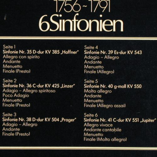 Mozart,Wolfgang Amadeus: 6 Sinfonien, Box, EMI(197-02 145/47), D, 1971 - 3LP - K1553 - 9,00 Euro