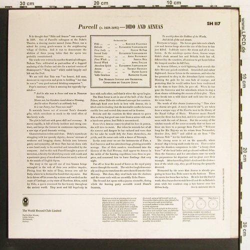 Purcell,Henry: Dido and Aeneas, hist rec., World Records (SH 117), UK Typ: LP Best.-Nr.: K1578 Preis: 7,50 Euro.