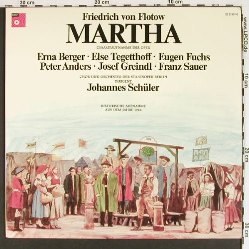 Flotow,Friedrich von: Martha, Foc, Historische Aufn.1944, BASF (22 21997-6), D, Mono, 1974 Typ: 2LP Best.-Nr.: K1609 Preis: 6,00 Euro.