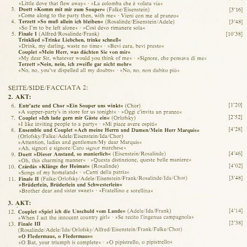 Strau&szlig;,Johann: Die Fledermaus - Querschnitt, Deutsche Grammophon(2537 040), D, 1977 - LP - K1618 - 6,00 Euro