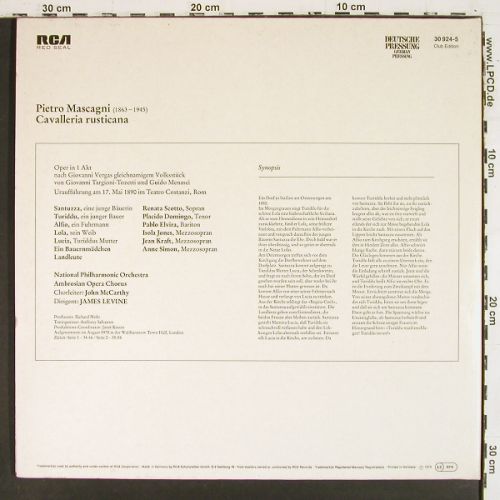 Mascagni,Pietro: Cavalleria Rusticana,  Foc, RCA(30 924-5), D,Club-Ed., 1979 - LP - K1622 - 4,00 Euro