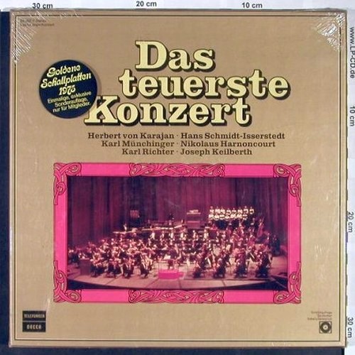 V.A.Das Teuerste Konzert: 10 St&uuml;cke., Box, FS-New, sealed, Telefunken (29 552-7), D,DSC-Ed., 1975 Typ: 4LP Best.-Nr.: K1665 Preis: 17,50 Euro.
