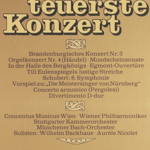 V.A.Das Teuerste Konzert: 10 St&uuml;cke., Box, FS-New, sealed, Telefunken (29 552-7), D,DSC-Ed., 1975 Typ: 4LP Best.-Nr.: K1665 Preis: 17,50 Euro.