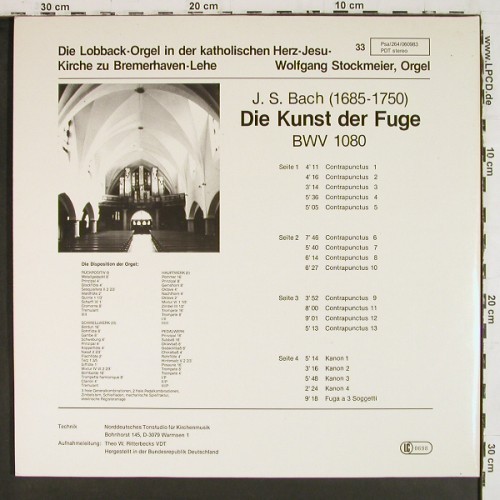 Stockmeier,Wolfgang: Johann Sebastian Bach,BWV 1080,Foc, Psallite(PSA/264/060983), D,  - 2LP - K1677 - 24,00 Euro