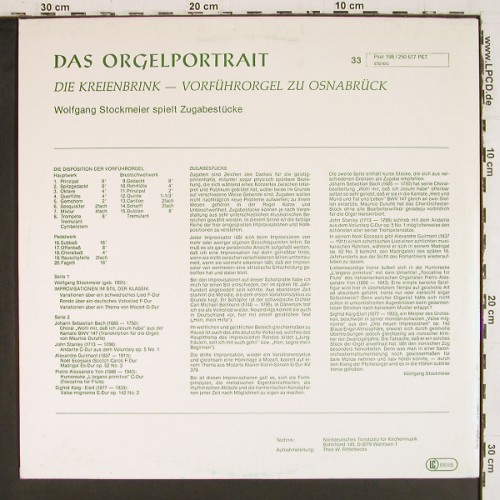 Stockmeier,Wolfgang: spiel Zugabest&uuml;cke,J.S.Bach..S.Karg, Psallite Orgelportrait(PSAL 198/250677), D, m-/m-,  - LP - K1679 - 12,50 Euro