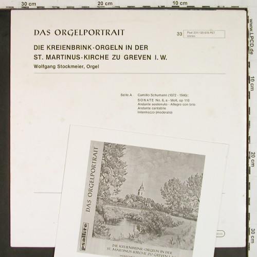 Stockmeier,Wolfgang: Camillo Schumann,Sigfrid Karg-Elert, Psallite Orgelportrait(PSAL 231/120678), D, m--/m-,  - LP - K1680 - 12,50 Euro