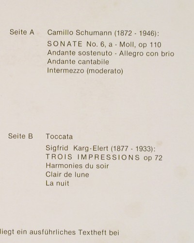 Stockmeier,Wolfgang: Camillo Schumann,Sigfrid Karg-Elert, Psallite Orgelportrait(PSAL 231/120678), D, m--/m-,  - LP - K1680 - 12,50 Euro