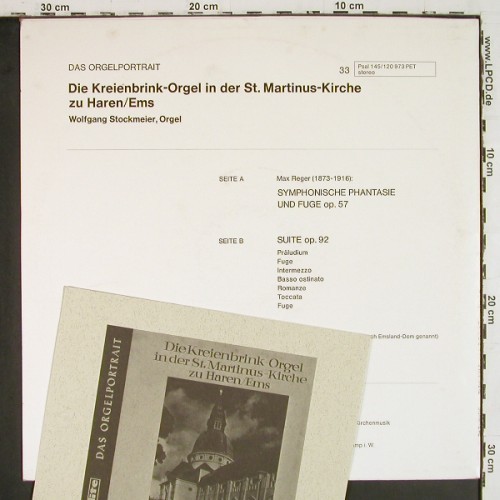 Stockmeier,Wolfgang: Max Reger, Booklet, m-/m, Psallite Orgelportrait(PSAL 145/120973), D,  - LP - K1681 - 20,00 Euro