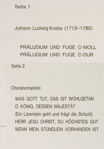 Stockmeier,Wolfgang: Johann Ludwig Krebs, Orgelwerke III, Psallite Orgelportrait(178/150975), D,  - LP - K1686 - 20,00 Euro