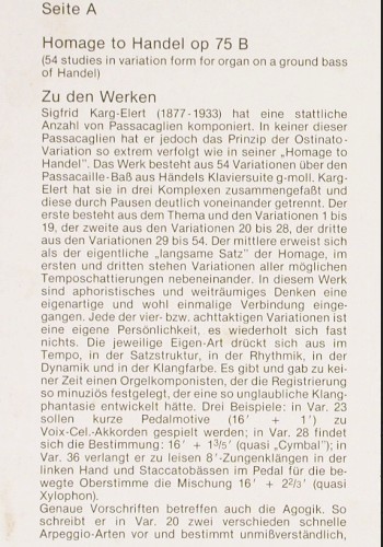 Stockmeier,Wolfgang: Sigfrid Karg-Elert, Psallite Orgelportrait(PSAL 194/150677), D,  - LP - K1689 - 20,00 Euro