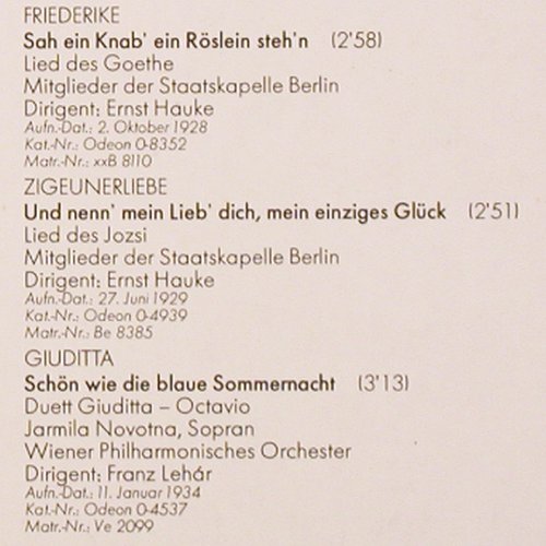 Tauber,Richard / Franz Lehar: Dokument einer Freundschaft, EMI (027-45 035), D Typ: LP Best.-Nr.: K545 Preis: 7,50 Euro.