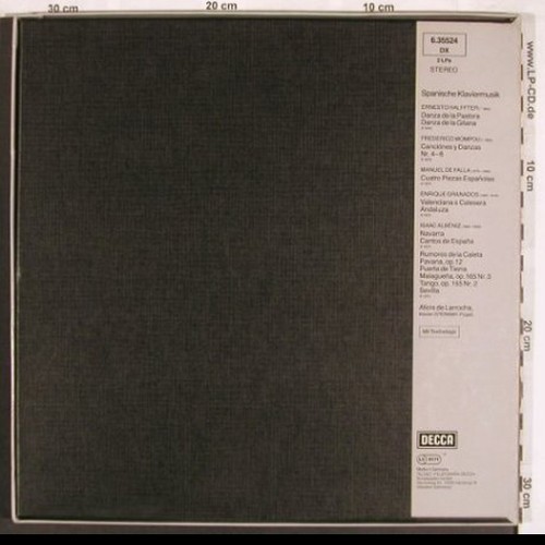 V.A.Spanische Klaviermusik: Albeniz, De Falla, Granados..., Box, Decca(6.35524 DX), D, 1975 - 2LP - L7534 - 9,00 Euro