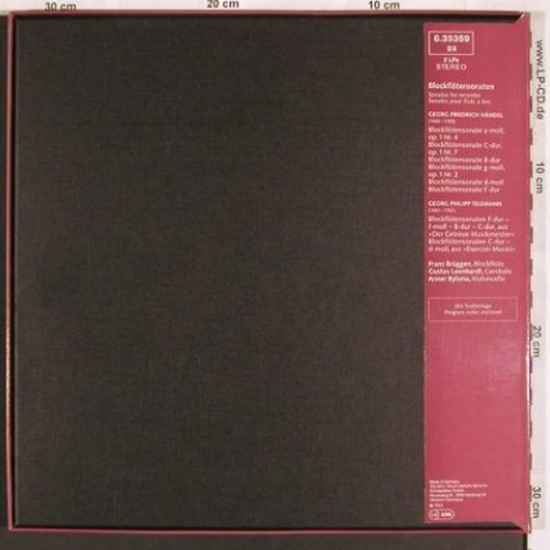 H&auml;ndel,Georg Friedrich &sol; Telemann: Blockfl&ouml;tensonaten, Box, Telefunken (6.35359 DX), D Typ: 2LP Best.-Nr.: L9079 Preis: 12,50 Euro.