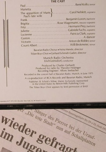 Korngold,Wolfgang: Die Tote Stadt, Box, RCA Red Seal(ARL3-1199), US, 1975 - 3LP - L9389 - 17,50 Euro