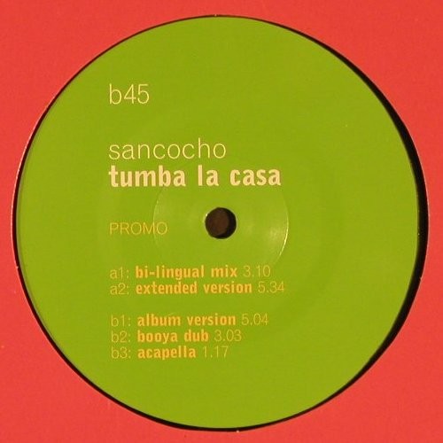 Sancocho: Tumba la casa*4, LC Promo, b45 / Ritmo Latino, D, 1997 Typ: 12" Best.-Nr.: V4955 Preis: 4,00 Euro