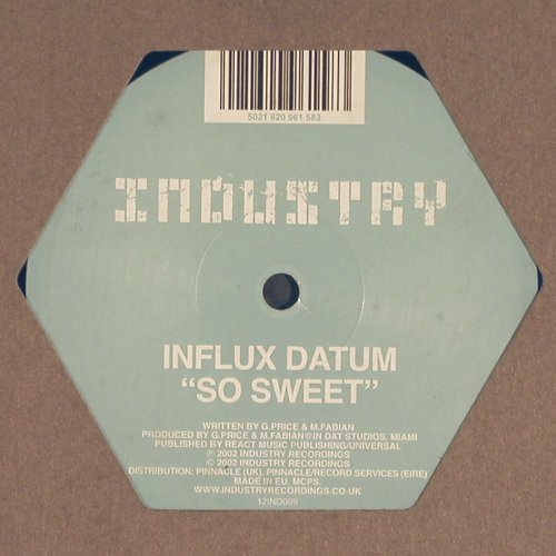 Influx Datum - Narcosis: So sweet / Friday Night, Industry (12ind 009), EU, 2002 Typ: 12" Best.-Nr.: V5180 Preis: 6,00 Euro