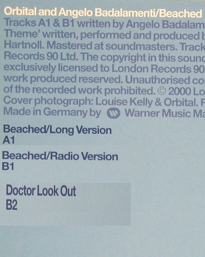 Orbital & Angelo Badalamenti: Beached *2 / Doctor Look Out, London (FX377), D, 2000 Typ: 12" Best.-Nr.: V5437 Preis: 7,50 Euro