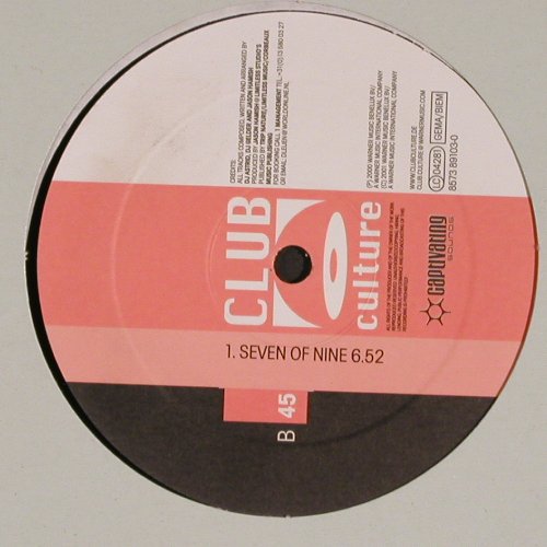 Walter & Gelder: Section O / Seven of nine +1, Club Culture(8573 89103-0), D, 2001 - 12inch - V6222 - 7,50 Euro