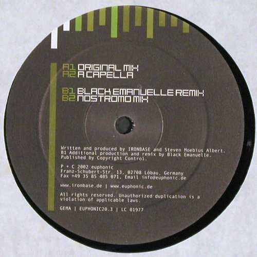 Ironbase: Maschine Eisenbass*4, Euphonic (euphonic20.3), D, 2002 Typ: 12" Best.-Nr.: V6347 Preis: 5,00 Euro