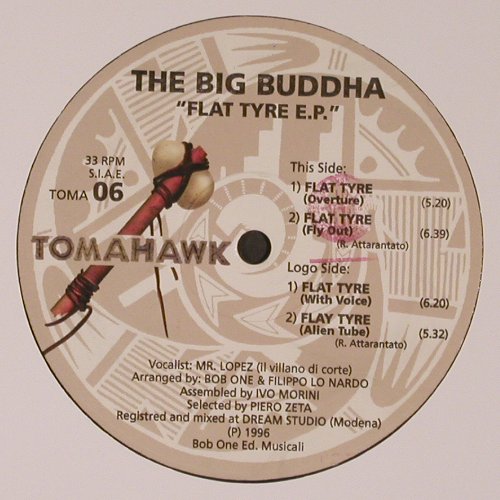 Big Buddha: Flat Tyre E.P., Tomahawk Records(TOMA 06), I, 1996 - 12inch - V6838 - 9,00 Euro