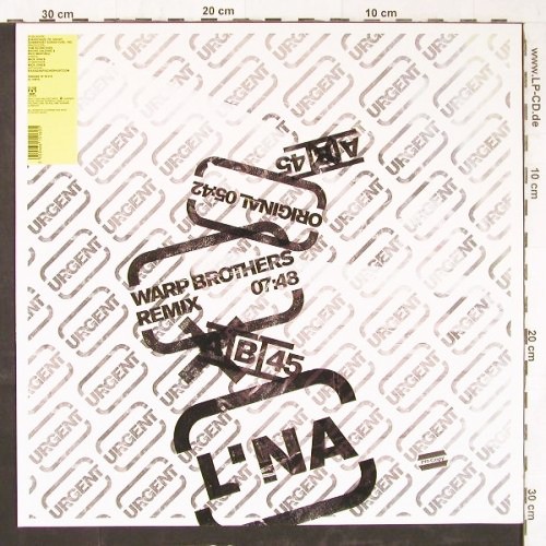L'NA: Urgent*2, Warp Brothers rmx, Club Culture (5050466-15-16-0), D, 2002 Typ: 12" Best.-Nr.: V8070 Preis: 5,00 Euro.