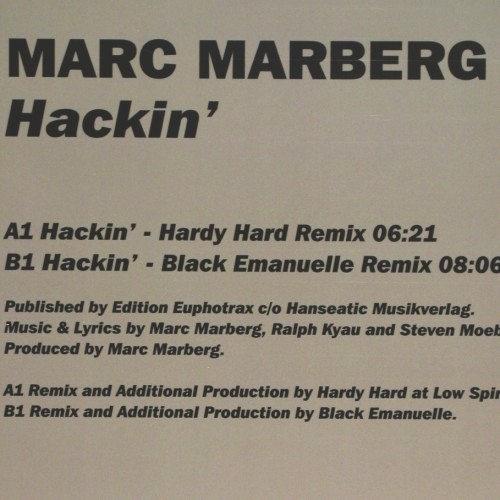 Marberg,Marc: Hackin'*2, Leaded (#042), D, 2003 Typ: 12" Best.-Nr.: V8076 Preis: 9,00 Euro.