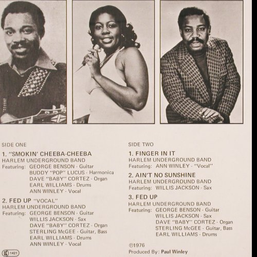 Harlem Underground Band: Same, feat. George Benson, Bellaphon (BI 15224), D, 1976 Typ: LP Best.-Nr.: V2754 Preis: 35,00 Euro