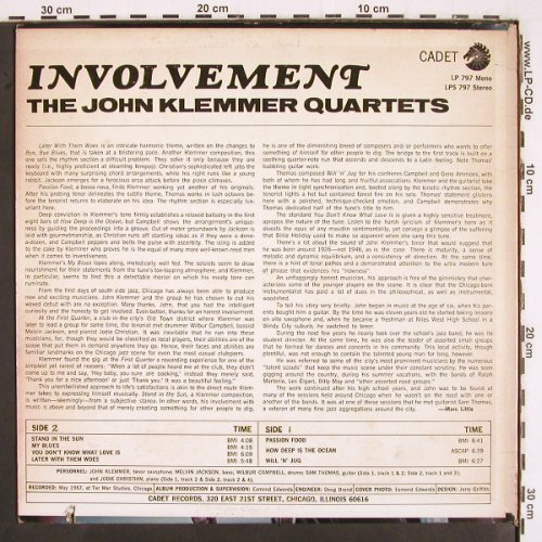 Klemmer,John - Quartets: Involvement, m /vg+, Cadet/Chess (CA 797), US, co, 1967 Typ: LP Best.-Nr.: V2767 Preis: 14,00 Euro