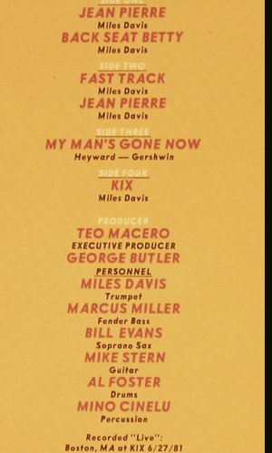 Davis,Miles: We want Miles, Foc, m-/vg+, CBS (88 579), NL, 1982 Typ: 2LP Best.-Nr.: V2771 Preis: 20,00 Euro