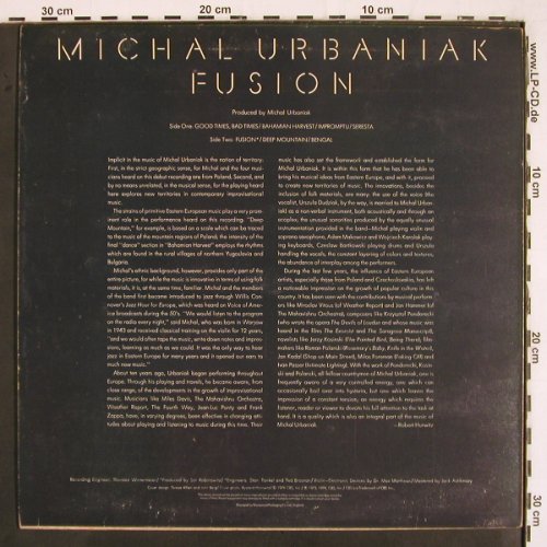 Urbaniak,Michael: Fusion, CBS (S 65744), UK, 1974 Typ: LP Best.-Nr.: V2782 Preis: 20,00 Euro