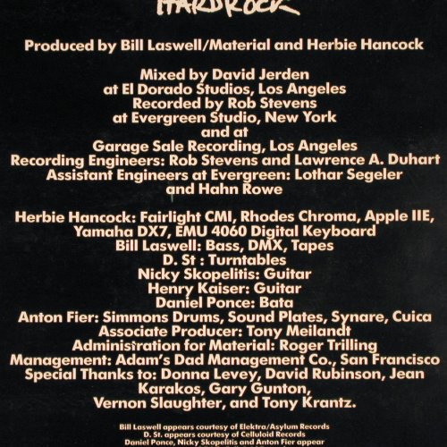 Hancock,Herbie: Hardrock (long) / TFS, CBS (A 12.4571), NL, 1984 Typ: 12" Best.-Nr.: V2951 Preis: 5,00 Euro