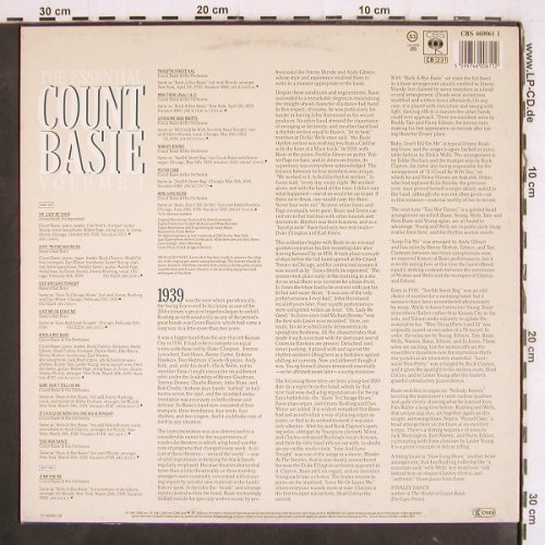 Basie,Count: The Essental, Vol.1, CBS (CBS 460061), NL, 1987 Typ: LP Best.-Nr.: V4003 Preis: 9,00 Euro