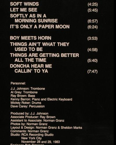 Johnson,J.J. & Al Grey: Things Are Gettinh Better All The T, Pablo Today (2312-141), EEC, 1984 Typ: LP Best.-Nr.: V4371 Preis: 12,50 Euro