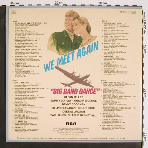 V.A.Big Band Dance - We meet again: Tommy Dorsey... Hal McIntyre, Foc, RCA, Mono (CM 43481-1/2), S(1937-52), 1984 Typ: 2LP Best.-Nr.: V4383 Preis: 9,00 Euro