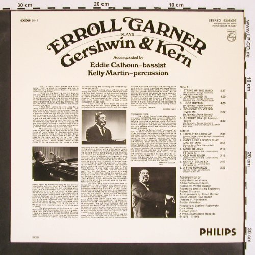Garner,Eroll: plays Gershwin & Kern (rec.1976), Philips (6316 097), S, 1977 Typ: LP Best.-Nr.: V4384 Preis: 17,50 Euro