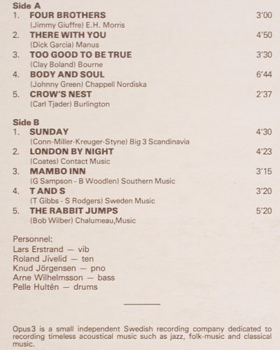 Erstrand,Lars  and Four Brothers: Same, Opus 3, S, 1984 Typ: LP Best.-Nr.: V4386 Preis: 20,00 Euro