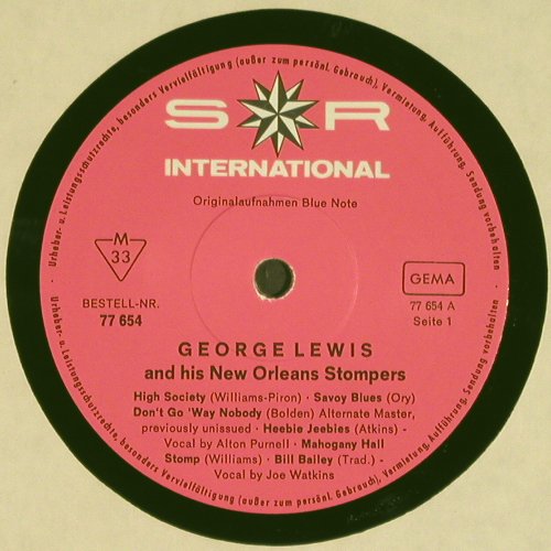 Lewis,George & His New Orleans St.: Same, m-/vg+, S*R(77 654), D, Mono,  - LP - V4388 - 7,50 Euro