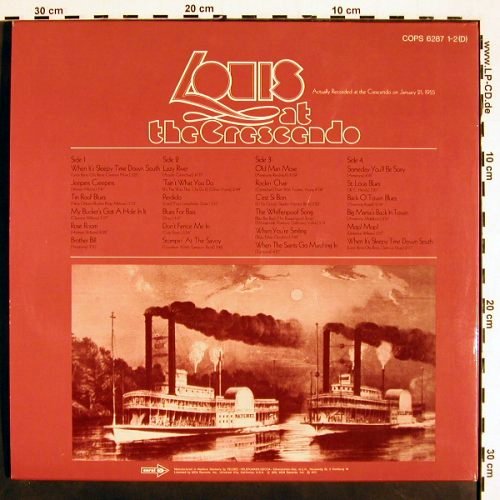 Armstrong,Louis: At The Crescendo 1955, Foc, MCA Coral (COPS 6287 1-2(D), D, 1973 Typ: 2LP Best.-Nr.: V4400 Preis: 12,50 Euro