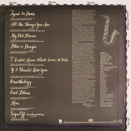 Supersax: plays Bird (1975), Capitol (ST-11371), US, 1983 Typ: LP Best.-Nr.: V4401 Preis: 7,50 Euro