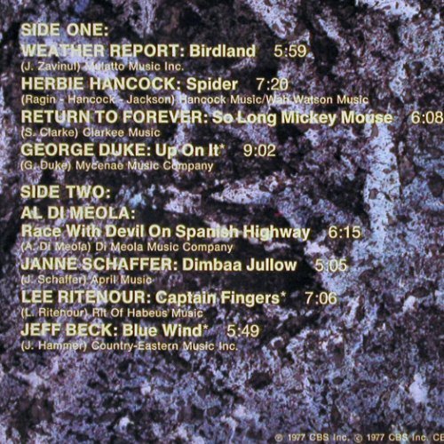 V.A.Jazz Rocks: Weather Report... Alphonso Johnson, CBS (CBS 88269), NL, Foc, 1977 Typ: 2LP Best.-Nr.: V4513 Preis: 9,00 Euro