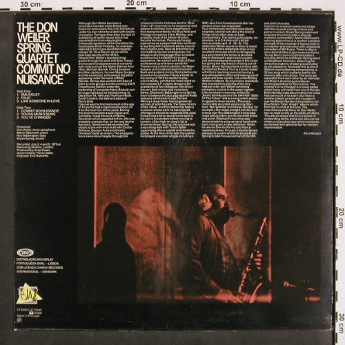 Weller,Don Spring Quartet: Commit No Nuisance, Yes to Jazz(10048), P, 1985 - LP - V4522 - 8,00 Euro