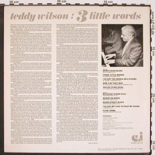 Wilson,Teddy: 3 Little Words, Black and Blue(CJ 101), F, 1978 - LP - V4525 - 7,50 Euro