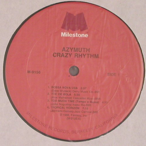 Azymuth: Crazy Rhythm, Milestone(M-9156), US, 1988 - LP - V4703 - 14,00 Euro