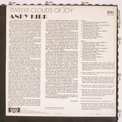 Kirk,Andy: Twelve Clouds of Joy (1936-1942), Ace of Hearts (AH 160), UK, Mono, 1967 Typ: LP Best.-Nr.: V4713 Preis: 7,50 Euro