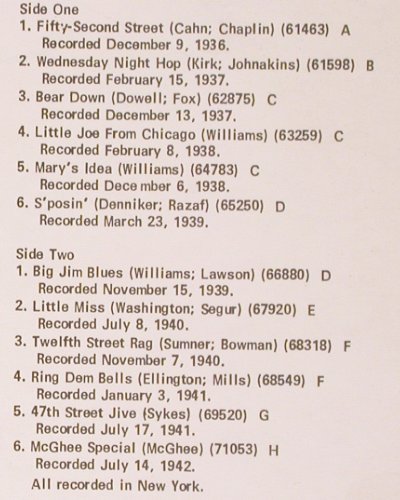 Kirk,Andy: Twelve Clouds of Joy (1936-1942), Ace of Hearts (AH 160), UK, Mono, 1967 Typ: LP Best.-Nr.: V4713 Preis: 7,50 Euro