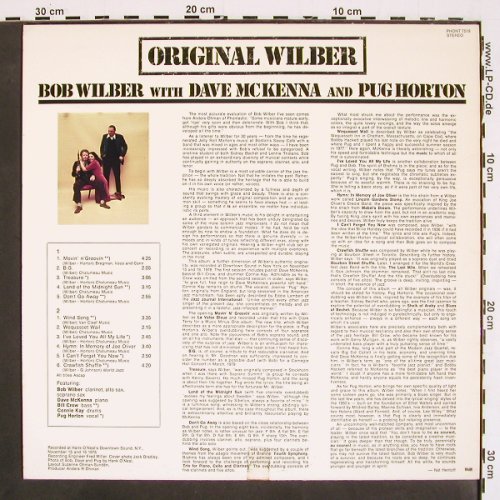 Wilber,Bob with D.McKenna & P.Horto: Original Wilber, m-/vg+, Phontastic(PHONT 7519), S, 1979 - LP - V4716 - 9,00 Euro