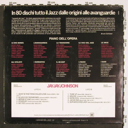 Johnson,Jay Jay: di Demetre loakimidis, Foc, m-/vg+, I Grandi del Jazz (GdJ 61), I Typ: LP Best.-Nr.: V4725 Preis: 7,50 Euro