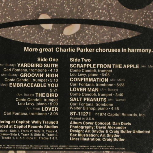 Supersax: Salt Peanuts, plays Bird Vol.2, Capitol (ST-11271), US, 1974 Typ: LP Best.-Nr.: V4757 Preis: 15,00 Euro